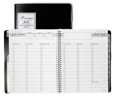 POPRUN Planner 2023-2024 (6.5'' x 8.5'') Academic Year Calendar (July 2023  - June 2024) with Hourly Time Slots, Weekly & Daily Appointment Book for