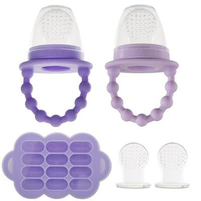 Silicone Baby Food Freezer Tray with Clip-On Lid by WeeSprout - Perfect