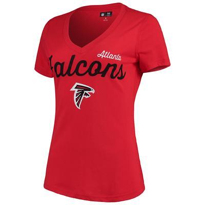 Women's G-III 4Her by Carl Banks Heather Gray Atlanta Falcons Heart Graphic Fitted T-Shirt Size: Medium