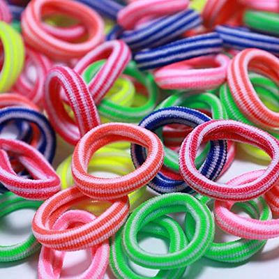 50pcs/container 4cm Diameter Nylon Seamless Solid Color Hair Ties