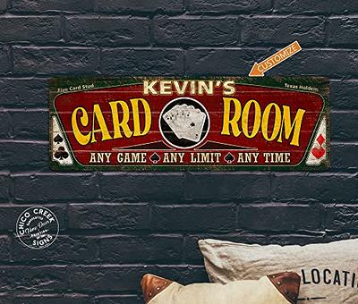 Personalized Card Room Sign Poker Room Game Room Man Cave Décor