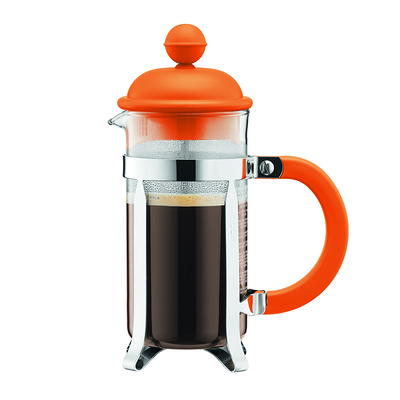 Mr. Coffee 30oz Glass and Stainless Steel French Coffee Press in Red 