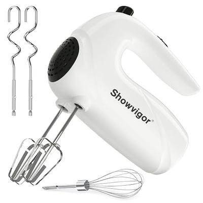 Hand Mixer, LINKChef Hand Mixer Electric 5 speed beater for Whipping +  Mixing Cookies, Brownies, Cakes, Dough, Batters, Meringues & More 