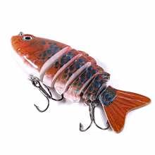 Gaderth 5pcs Mouse Fishing Lures with Treble Hooks, Multi Jointed