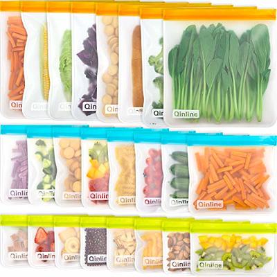24 Pack Reusable Ziplock Bags Silicone, Leakproof Reusable Freezer Bags,  BPA Free Reusable Food Storage Bags for Lunch Marinate Food Travel - 8  Gallon 8 Snack 8 Sandwich Bags - Yahoo Shopping
