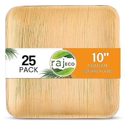 bUCLA 150PCS 6 Inch Square Paper Plates Heavy Duty Biodegradable