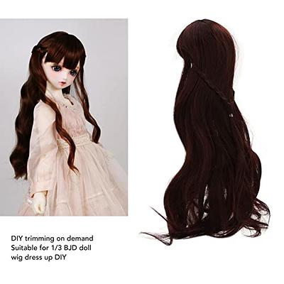 Doll Hair Wig,1/3 8 to 9in Curly Style Neat Bangs DIY Cutting Soft Doll  Supplies Head Circumference BJD Doll Hair Extensions (Dark Brown) - Yahoo  Shopping