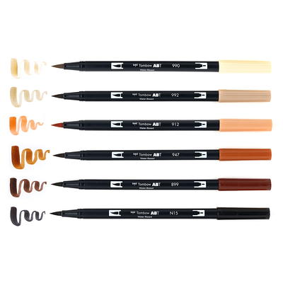 6pk Dual Brush Pen Art Markers Pastel Palette - Tombow : Target