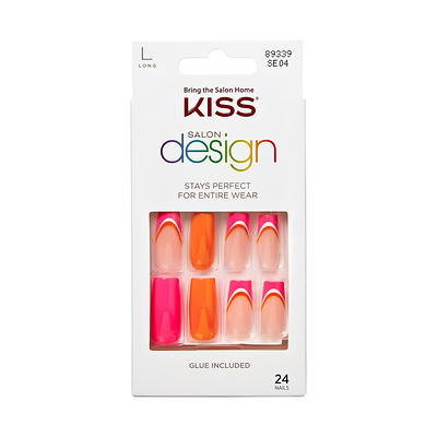 KISS 100 Acrylic Plain Full-Cover Nails, Square, Clear - Walmart.com | Nail  kit, Acrylic nail kit, Kiss products