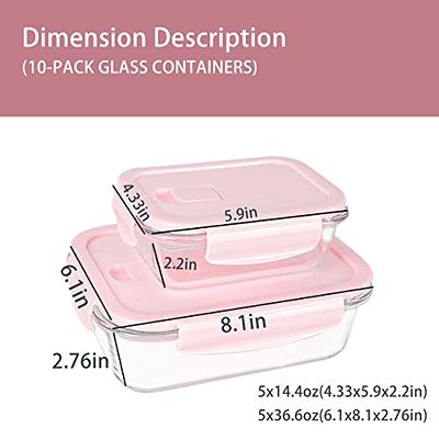 ZRRHOO 10 Pack Glass Meal Prep Containers with Lids, Food Storage  Containers with Built in Vent, Airtight Bento Boxes for Lunch, BPA Free &  Leak Proof