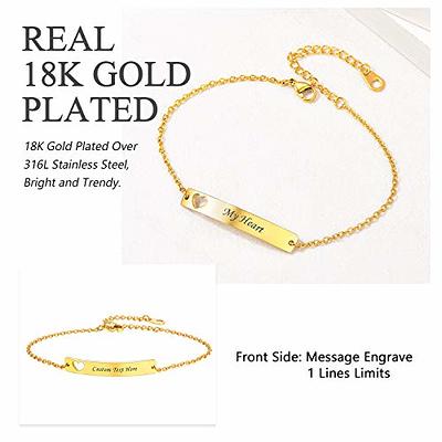 14K Gold-Filled Personalized Beaded Stretch Name or Mantra