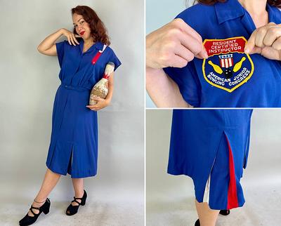 Vintage Red & Blue - Cotton