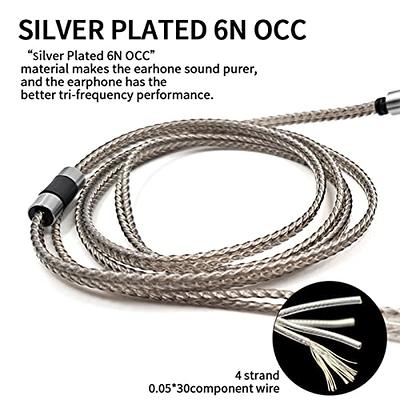 OKCSC Earphone Cable MMCX Cable Silver Plated High Purity