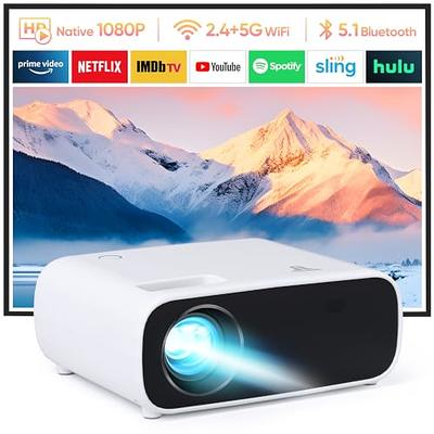 Projector 4K Support with 5G WiFi Bluetooth, CIBEST Android TV 10