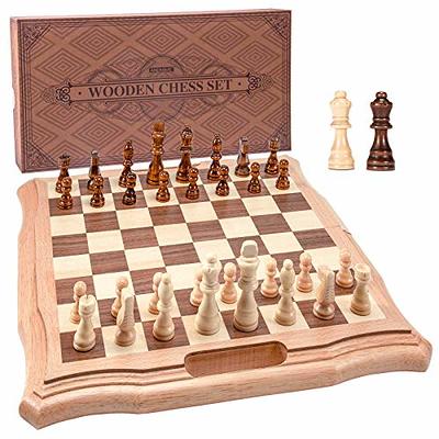 Professional Luxury Chess Set Family Travel Kids Wooden Boardgame