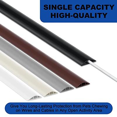 Rubber Bond Cord Cover Floor Cable Protector - Strong Self Adhesive Floor Cord  Covers for Wires - Low Profile Extension Cord Covers for Floor & Wall -  Brown Stripped - 2 Thick Cords - 8 Feet - Yahoo Shopping