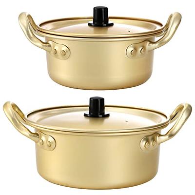  Ramen Pot,Korean Ramen Cooking Pot,Yellow Aluminum