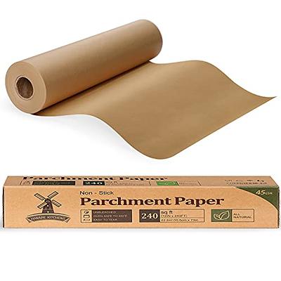 High Temperature Resistant, Waterproof And Greaseproof Baking Paper,Non-Stick  Baking Parchment Paper Roll for Cooking, Grilling, Steaming and Air Fryer,  Brown 