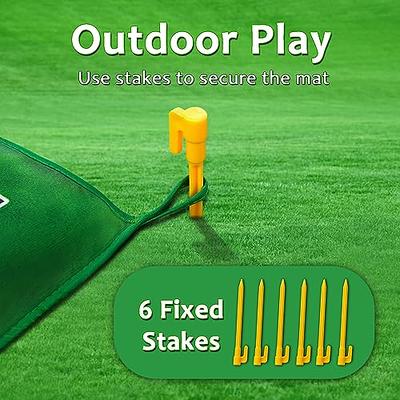 Golf Chipping Game Mat - Indoor Outdoor Golf Games for Adults with Chipping  Mat,12 Sticky Balls, 4 Ground Stakes, Score Card, and 2 Storage Bags-Golf