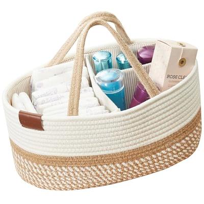 YiLiiod Baby Diaper Caddy Organizer Large Cotton Rope Nursery