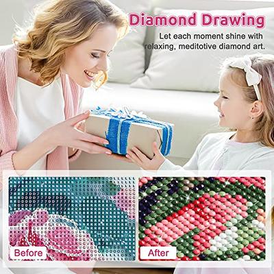 EOBROMD Flower Moon Diamond Painting Kits for Adults, 5D Landscape