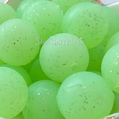 Silicone Beads - 15mm - Mint Green Silicone Beads