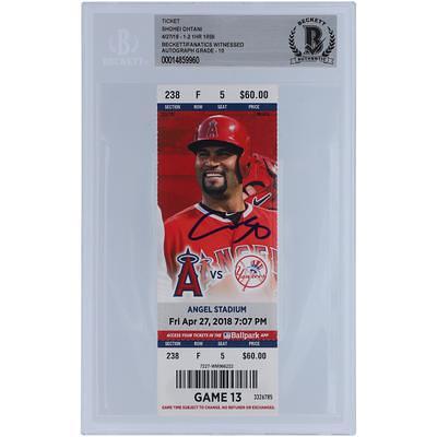 Shohei Ohtani Los Angeles Angels Autographed April 27, 2018 Ticket -  Beckett/Fanatics Graded 10 - Yahoo Shopping