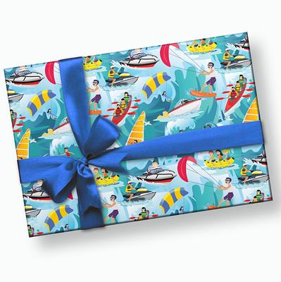 Beach Gift Wrap - Boating Gifts, Summer Birthday, Kayak For Men, Kids Wrapping  Paper, Water Ski Paper - Yahoo Shopping