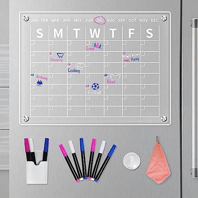  Acrylic Calendar Magnetics Board for Fridge Reusable