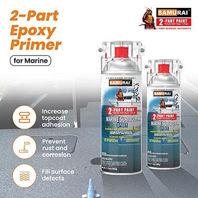 SAMURAI 2-Part Spray Paint Epoxy Primer for Marine Surfacer (Primer Grey, Pack  of 6 Cans) - Yahoo Shopping