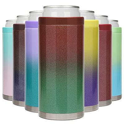 Maars Skinny Can Cooler for Slim Beer & Hard Seltzer Stainless Steel 12oz Sleeve, Double Wall Vacuum Insulated Drink Holder - Purple Haze