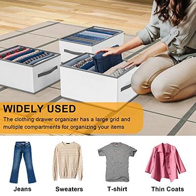 Clothes Jeans Compartment Storage Box Closet Foldable T-Shirt