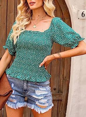 Square Neck Tops for Women, Womens Tops Dressy Casual 2023 Womens