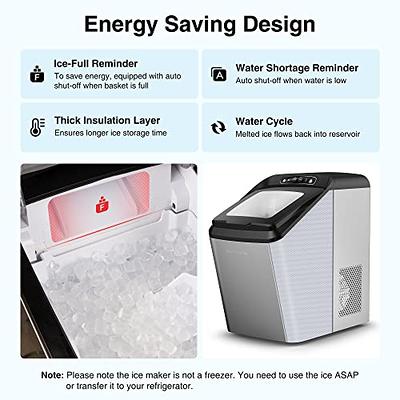 Silonn Ice Maker Countertop, Portable Ice Machine with Carry