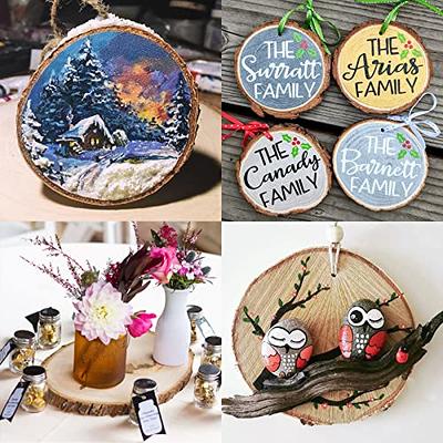 20 Wood Slices 6 8 Cm Rustic Wood Rounds 3 Inch Wood Slices Wood Slice  Christmas Ornaments Blank Wood Slices for Crafts 