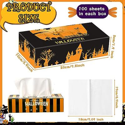 Yeaqee 12 Pack Halloween Facial Tissues Cube Box with 80 Sheets 2 Ply  Travel Tissues Per Box Halloween Fall Square Facial Tissues Boxes for  Halloween