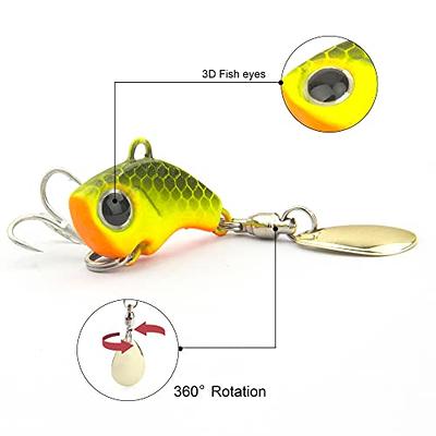 Fishing Lures VIB Tail Spinners Bait Metal Sinking Lures Fishing Jigs Blade Baits  Bass Crankbait Fishing Spinner Blade for Bass Fishing Lure Kit with Tackle  Box (Style A-0.5oz(5PCS)) - Yahoo Shopping