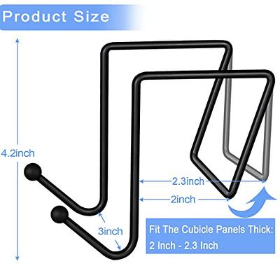 4 Pack Cubicle Double Coat Hooks for 2 Width Cubicle Panel