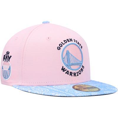 Men's New Era Pink/Light Blue Philadelphia 76ers Paisley Visor 59FIFTY Fitted Hat