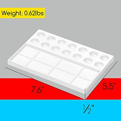 MEEDEN 22-Well Ceramic Watercolor Palette, Rectangle Porcelain