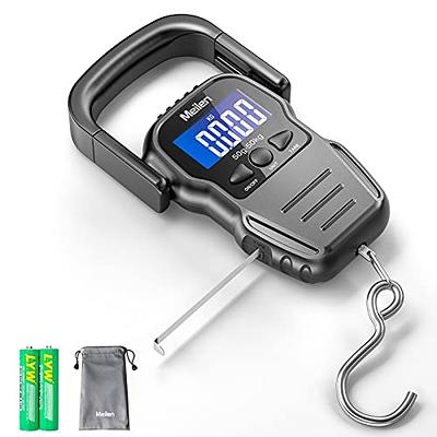 Portable Luggage Scale High Precision Travel Digital Hanging Scales With  Hook LCD Display 50kg 110lbs Electronic Fishing Weighs Weight Balance Tool