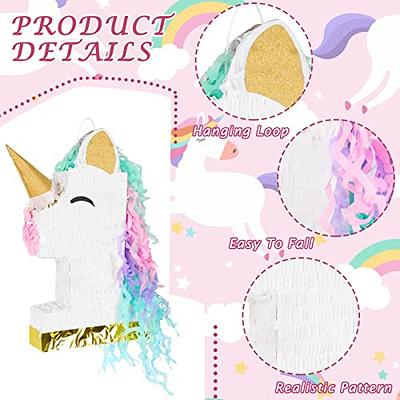 Whaline Unicorn Number 1 Pinata with Blindfold Stick and Confetti Macaron  Color Unicorn Pinata Set for Girls Kids Unicorn Theme Birthday Celebration  Party Game Favor Supplies, 19.7 x 13.8 Inch - Yahoo Shopping