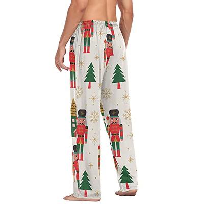 Christmas Tree Nutcracker Pajama Pants Gold Snowflake Men s Pajama