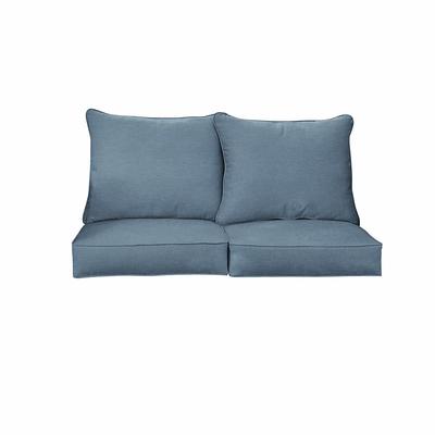 2pc Outdoor/Indoor Rectangular Throw Pillow Set Marlow Aqua Blue - Pillow  Perfect