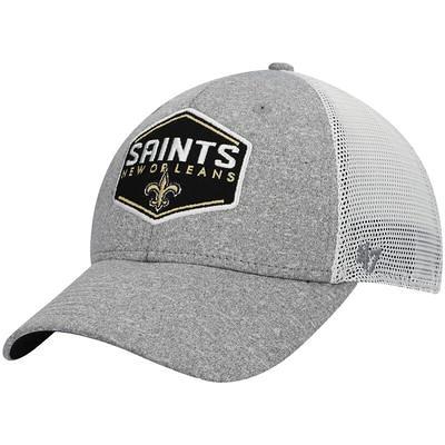 Men's New Era Black/White New Orleans Saints Gradient Trucker 9FORTY Snapback Hat