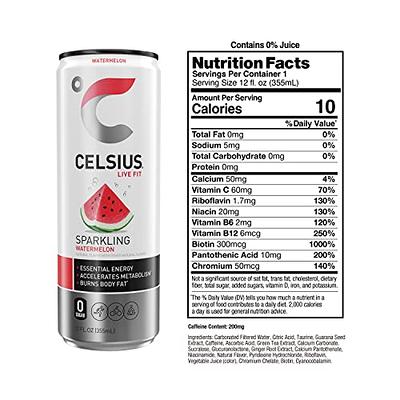 CELSIUS Sparkling Orange, Functional Essential Energy Drink 12 Fl Oz (Pack  of 12)