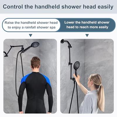 BRIGHT SHOWERS Handheld Shower Head Holder with Dual Angle