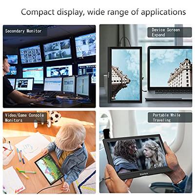  KOORUI Portable Monitor 15.6 Inch 1080P FHD Portable Laptop  Monitor IPS Second Screen USB-C HDMI Travel Monitor w/Protective Cover &  Dual Speakers : Electronics