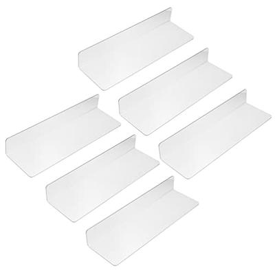 PENGKE 4 Pack Shelf Dividers for Closet Organization,Clear Wood Shelves  Dividers for Kitchen Cabinets,Clothes Organizer and Bedroom Storage