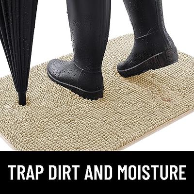 Olanly Dirt Resistant Entrance Door Mat Outdoor Soft Kitchen Rug Non-Slip  Floor Protector Clean Feet Absorbent Welcome Doormat